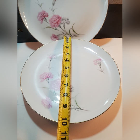 Royal Coart Fine China , Japan, Pink Cornation, Gold Trim,Dinner plates,set of 4 - Picture 8 of 9